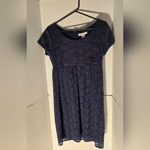 Laundry By Design Navy Lace Midi Dress